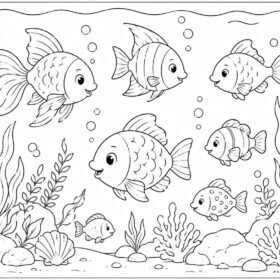 A4 Size Printed Drawing Sheet – Fish Drawing (Code – 117)