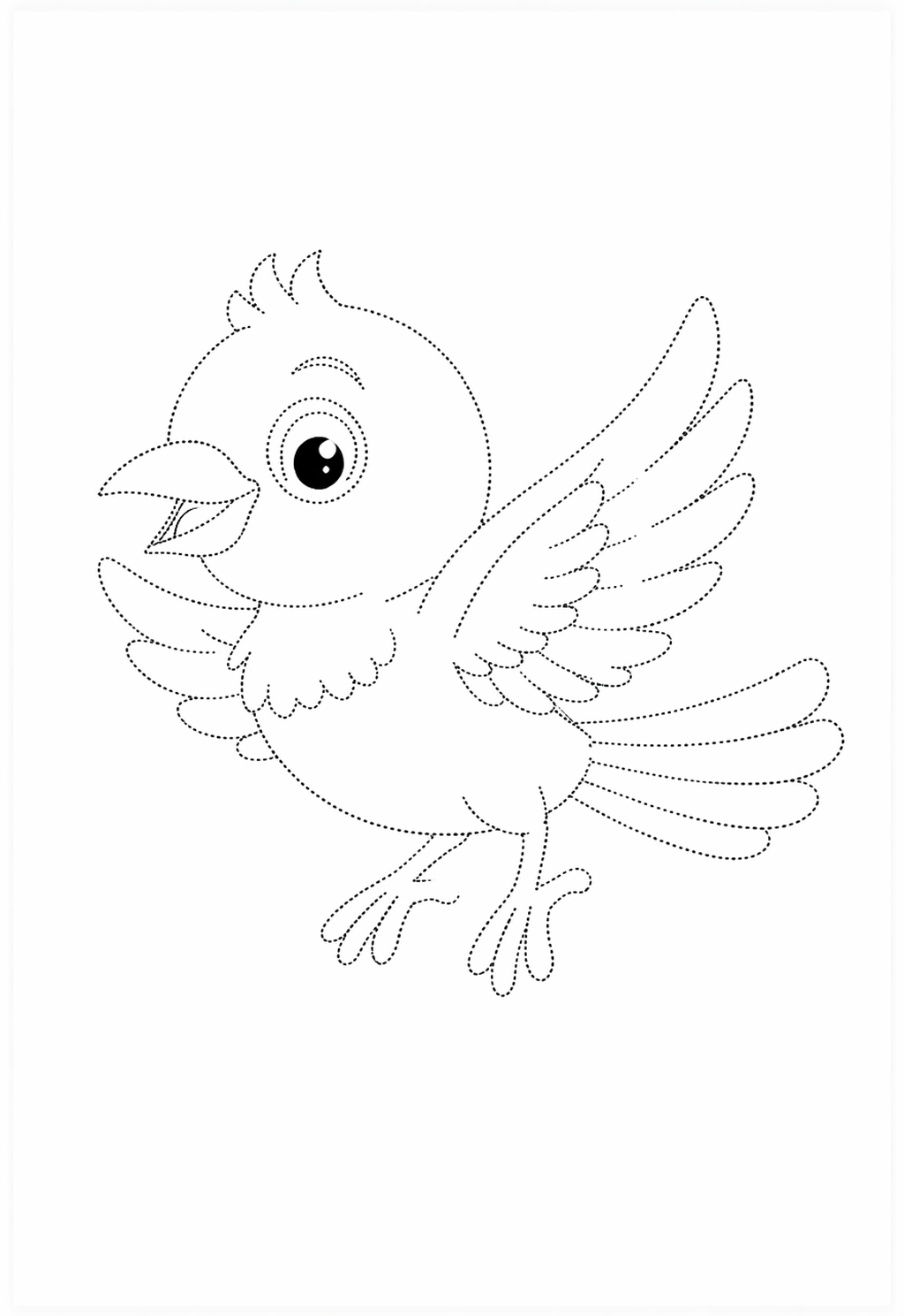 A4 size printed drawing sheet bird drawing