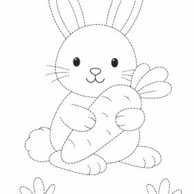 A4 Size Printed Drawing Sheet – Rabbit Drawing (Code – 120)