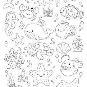 A4 Size Printed Drawing Sheet – Fish Drawing (Code – 127)