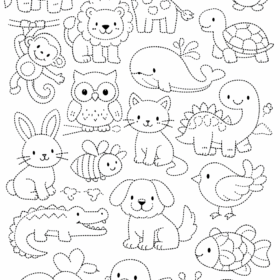 A4 Size Printed Drawing Sheet – Animal Drawing (Code – 129)