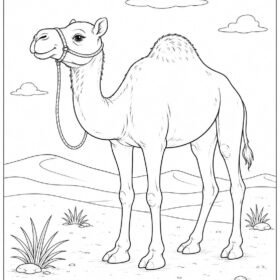 A4 Size Printed Drawing Sheet – Camel Drawing (Code – 132)