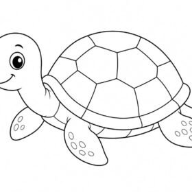 Turtle Drawing – A4 Printed (Code-138)