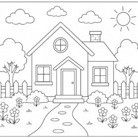 A4 Size Printed Drawing Sheet – House Drawing (Code – 1402)