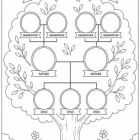 A4 Size Printed Drawing Sheet – Family Tree Drawing (Code – 1404)