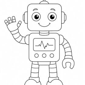 Robot Drawing A4 Printed(Code-1405)