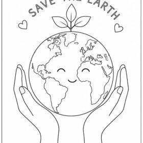 Save Earth Drawing | A4 Printed (Code-1408)