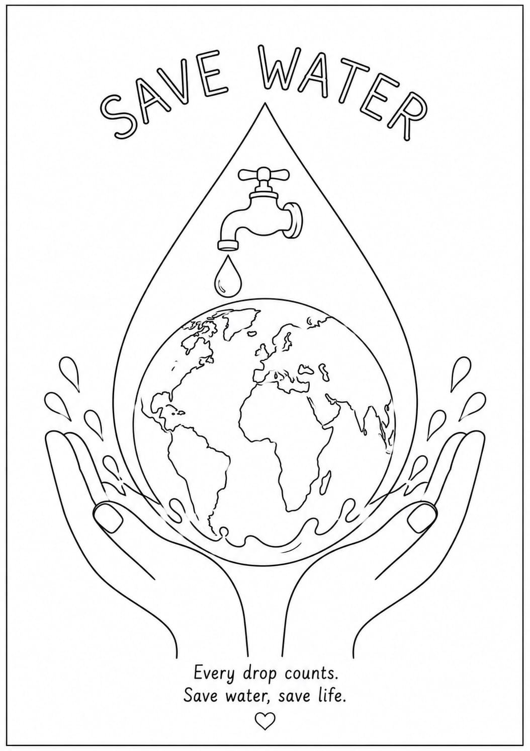 save water drawing