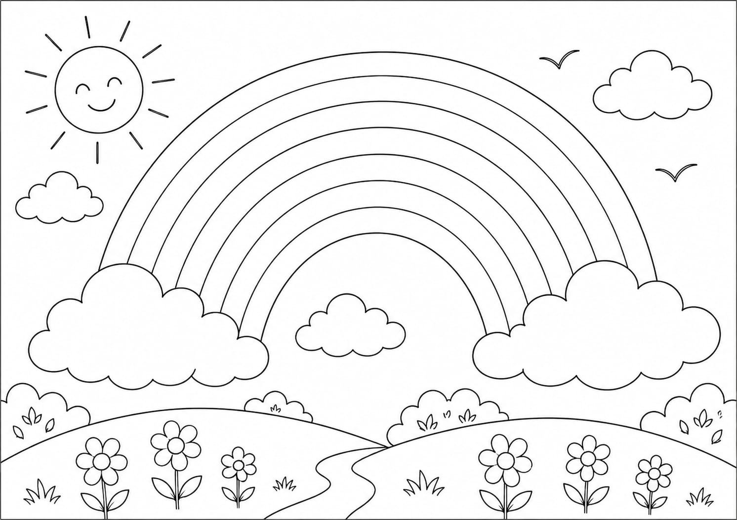 Rainbow Drawing for Kids
