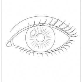 Eye Drawing for Kids | A4 Printed Drawing(Code-1415)