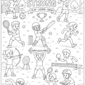Sports Drawing for Kids – A4 Size printed (Code-1503)