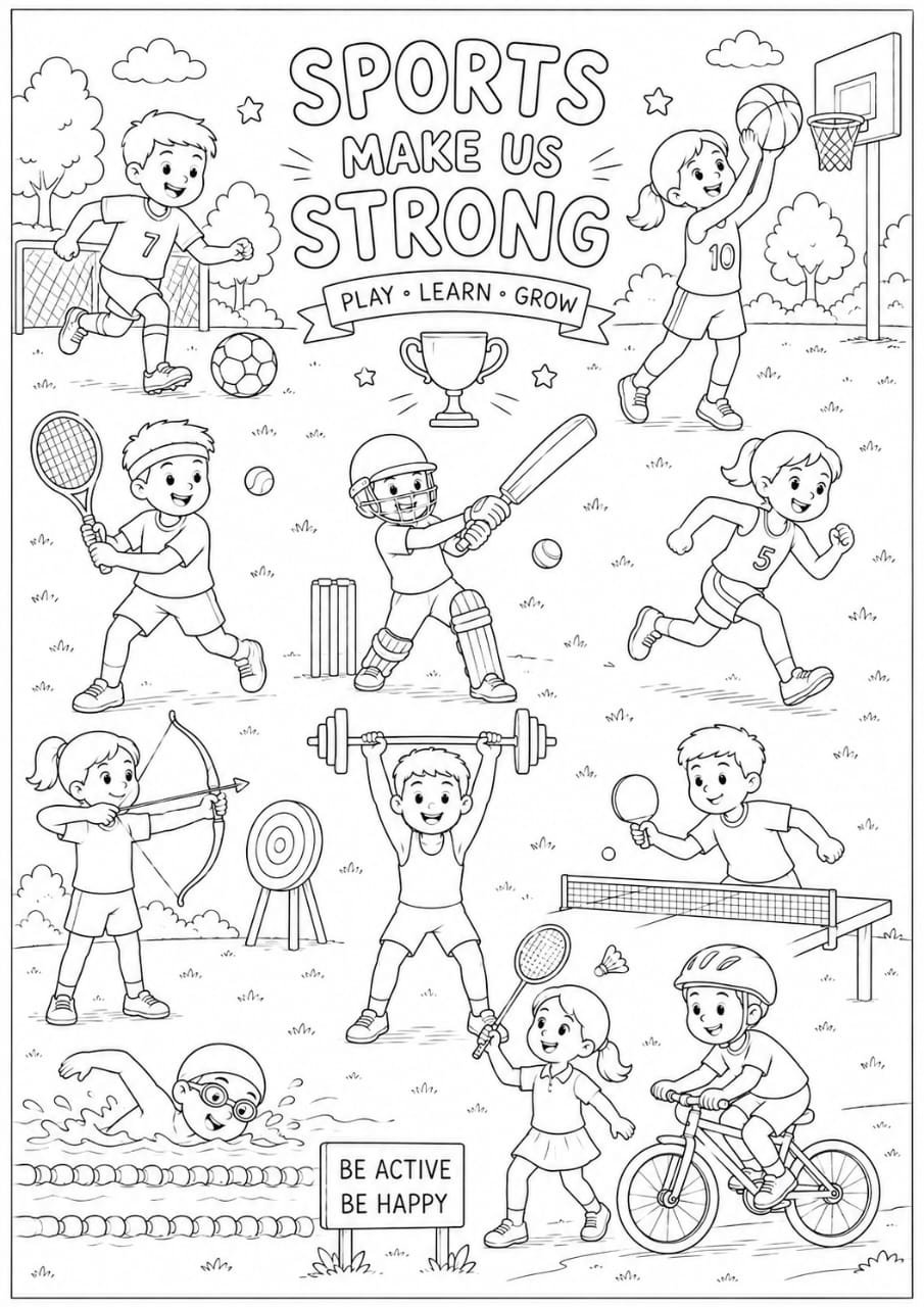 sports drawing for kids