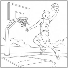 A4 Printed Sports Drawing for Kids (Code-1504)