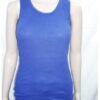 Cotton Ribbed Women's Tank Top blue color