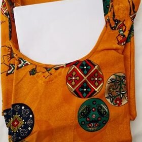 Dark Orange Rayon Printed Kurtis