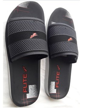 Flite Black Slides for Men