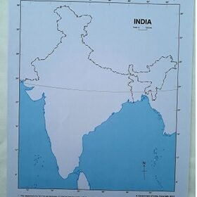 India Physical Map for Practice