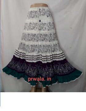 Maxi flared Cotton Skirts for Women