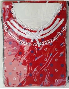 Round Neck Red Cotton Nighty