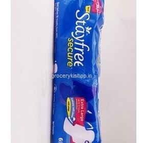 Stayfree Secure Extra Large Cottony Soft Cover with Wings, 6 Pad