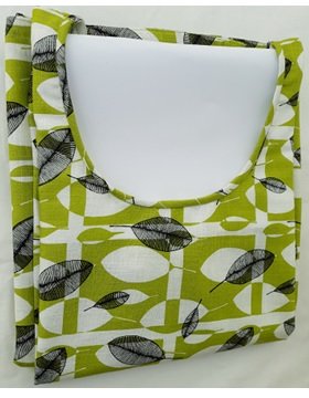 Green Cotton Kurti Leaf Print Design