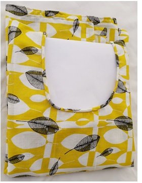 Yellow Cotton Kurti Leaf Print Design