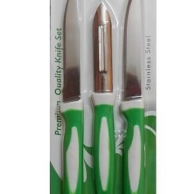 Stainless Steel Kitchen Knife and Peeler Set of 3