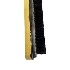 shoe brush with wooden handle