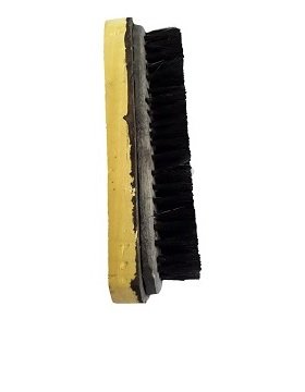 shoe brush with wooden handle