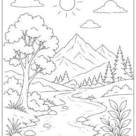 Nature Drawing for Kids | A4 Printed Drawing(Code-216)