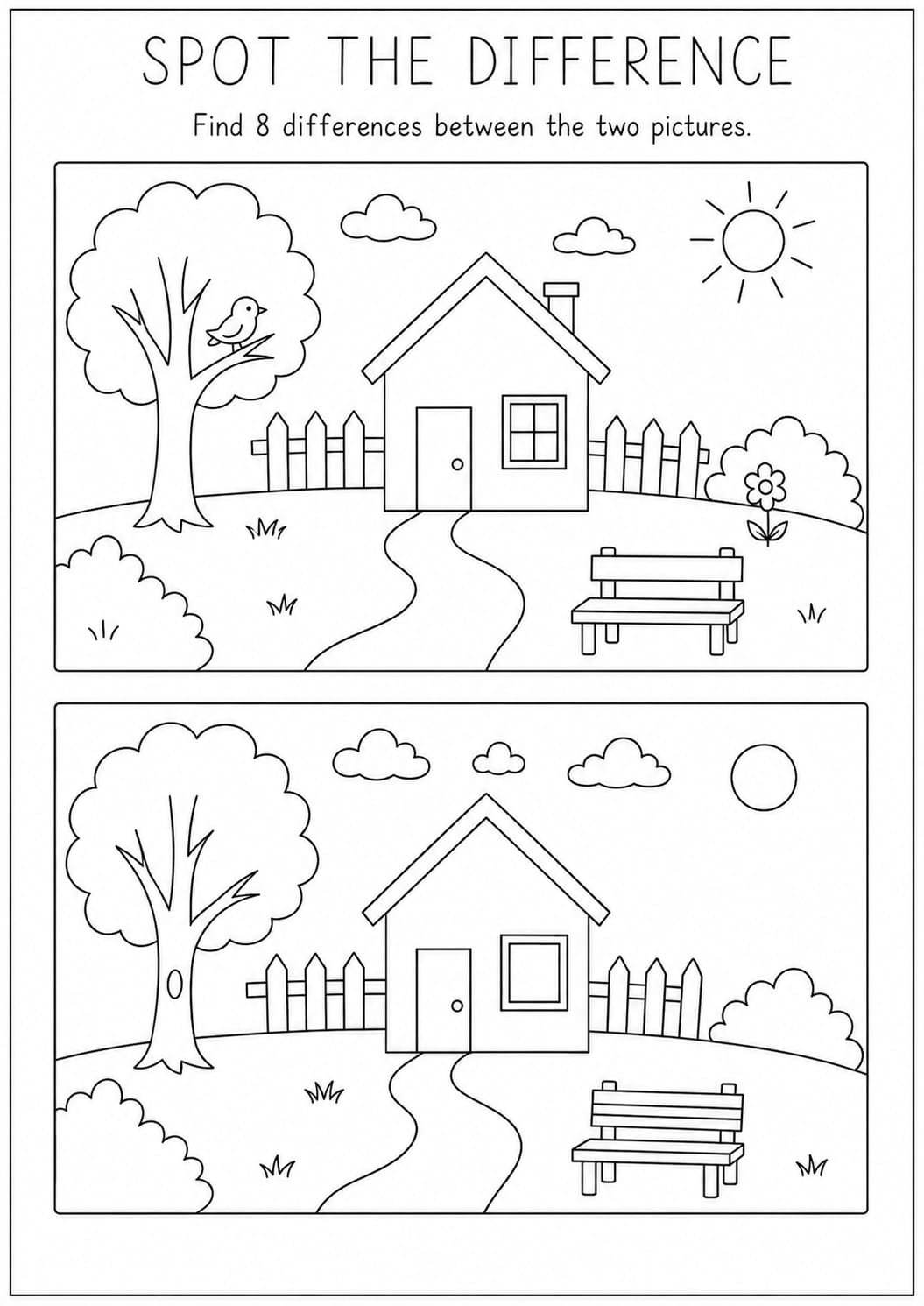 Spot the Difference Puzzle for Kids