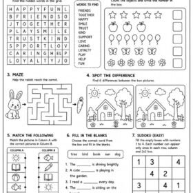 Puzzle Sheet for Kids – A4 Printed (Code-3006,7)