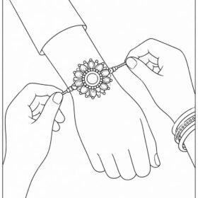 Raksha Bandhan Drawing | A4 Printed (Code-309)