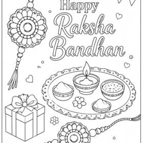 Raksha Bandhan Drawing | A4 Printed (Code-310)