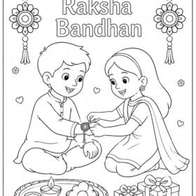 Raksha Bandhan Drawing | A4 Printed (Code-312)