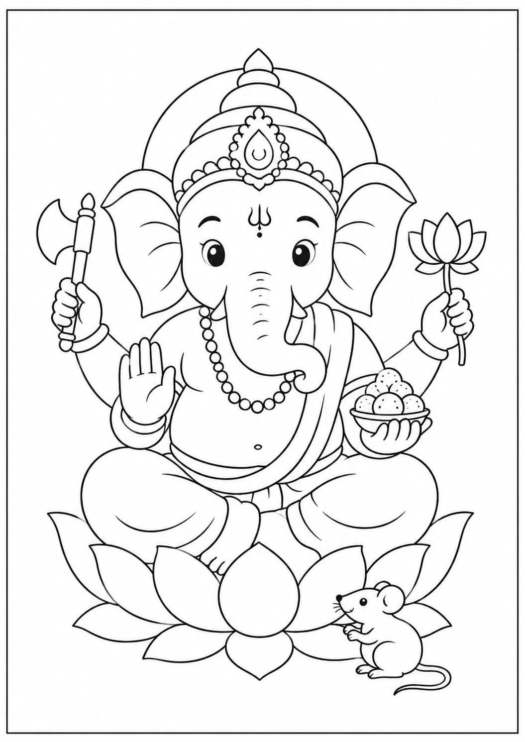 Ganpati Bappa Drawing for Kids