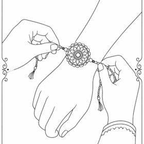 Raksha Bandhan Drawing | A4 Printed (Code-315)