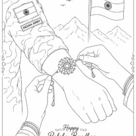 Raksha Bandhan Drawing | A4 Printed (Code-316)