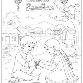 Raksha Bandhan Drawing Sheets | A4 Size Printed (Code-320)