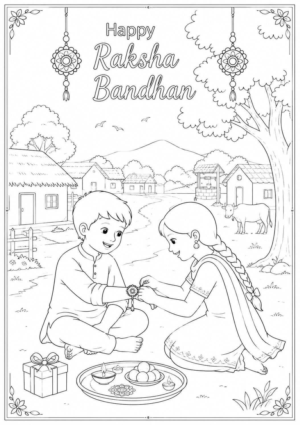 Raksha Bandhan Drawing Sheets