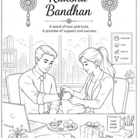 Raksha Bandhan Drawing Sheets for Kids | A4 Size Printed (Code-323)