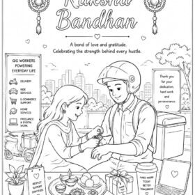 Raksha Bandhan Drawing Sheets | A4 Size Printed (Code-324)