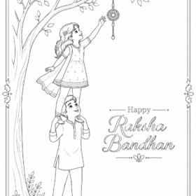 Raksha Bandhan Drawing Sheets | A4 Size Printed ( Code-326,7,8)