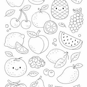 A4 Size Printed Drawing Sheet – Fruits Drawing (Code – 609)