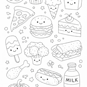 A4 Size Printed Drawing Sheet – Food Drawing (Code – 610)