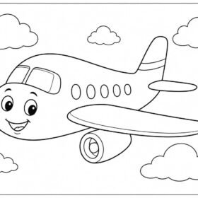 A4 Size Printed Aeroplane Drawing Sheets for Kids (Code – 801)