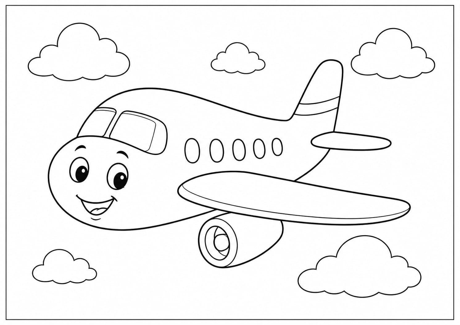 A4 Size Printed Aeroplane Drawing Sheets for Kids  (Code – 801)