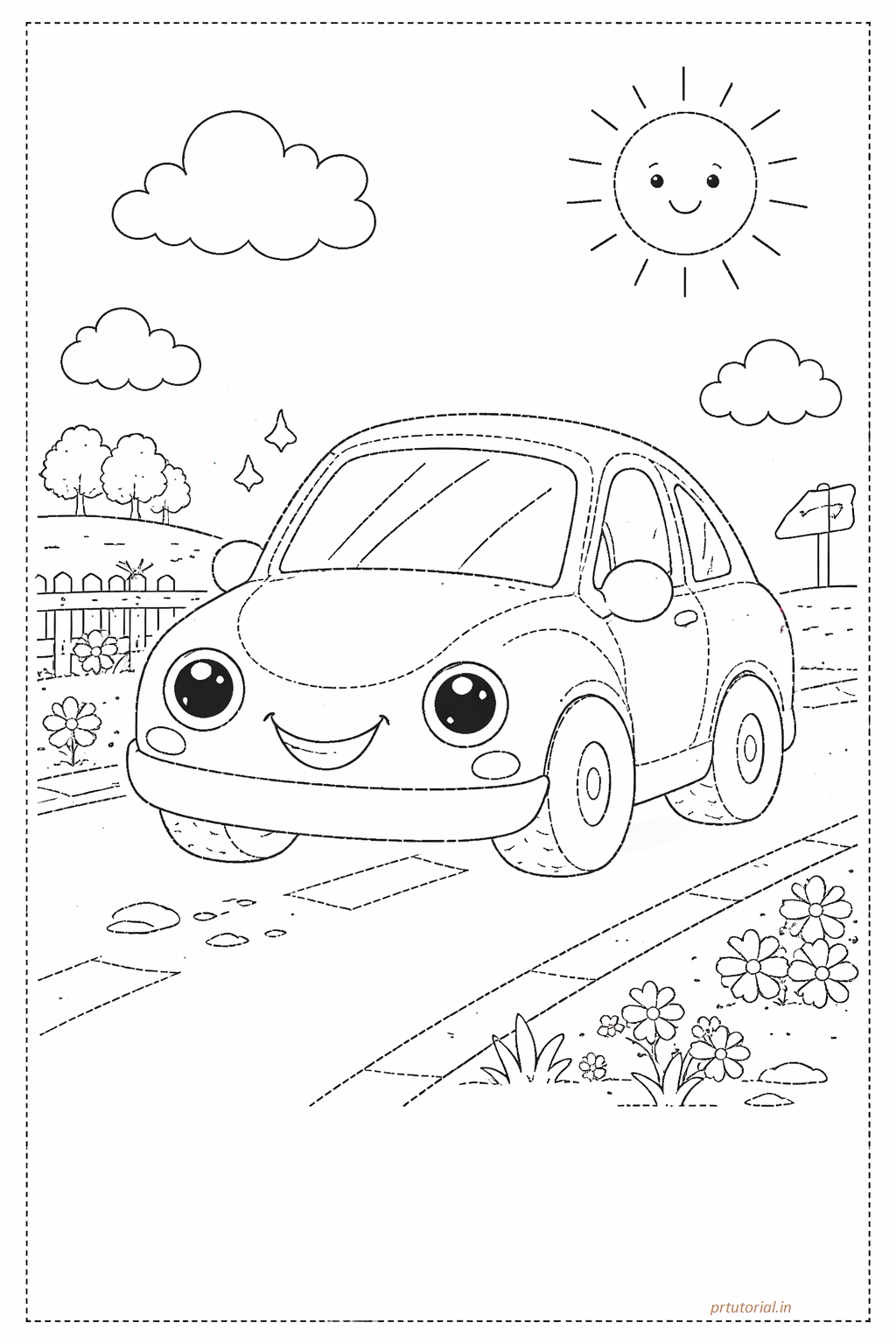 A4 size printed drawing sheet car drawing
