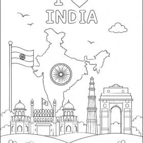 A4 Size Printed Independence Day Drawing (Code – 911)