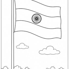 A4 Size Printed Drawing Sheet – Indian Flag Drawing (915 )